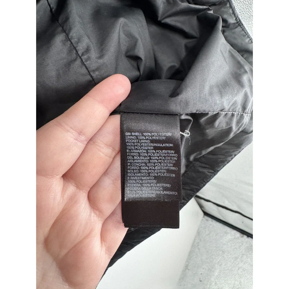 The North Face Quilted Puffer Jacket Mens Size XL Black Insulated Full Zip Up